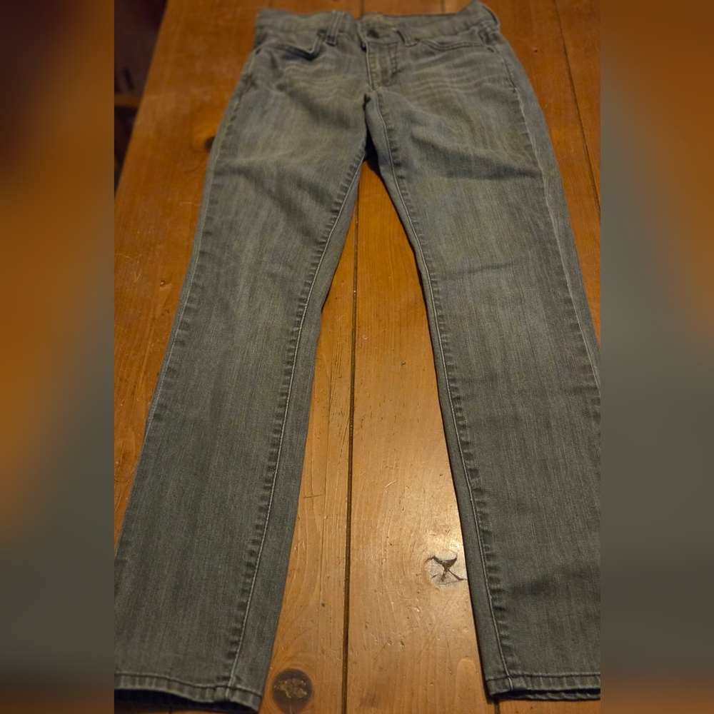 Gray Old Navy Straight Leg The Diva Size 0 Denim Jeanse